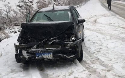 PRIMERAS NEVADAS, ACCIDENTE EN LA RUTA 3 DE CARÁCTER LEVE