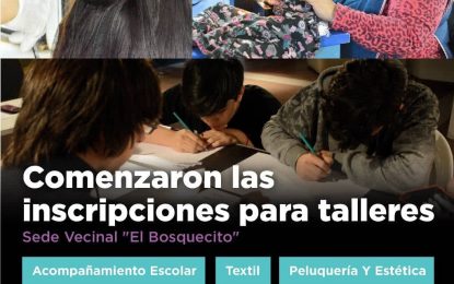 COMENZARON LOS TALLERES GRATUITOS EN LA SEDE VECINAL DEL BARRIO EL BOSQUECITO EN USHUAIA