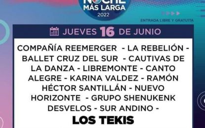 JUEVES DE FOLCLORE EN LA FIESTA NACIONAL DE LA NOCHE MÁS LARGA CON LOS TEKIS Y ARTISTAS LOCALES