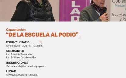 EL 5 Y 6 DE JULIO SE REALIZARÁ LA CAPACITACIÓN “DEL DEPORTE ADAPTADO AL ALTO RENDIMIENTO, DE LA ESCUELA AL PODIO”