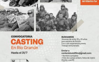 CONVOCATORIA A JÓVENES PARA UN CASTING EN RÍO GRANDE