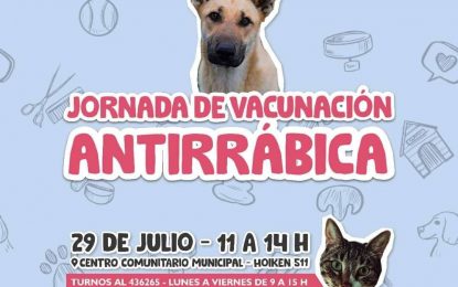 RÍO GRANDE, JORNADA DE VACUNACIÓN ANTIRRÁBICA