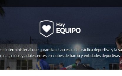SE REALIZÓ LA PRESENTACIÓN DEL PROGRAMA NACIONAL “HAY EQUIPO” QUE PROPONE BENEFICIOS A CLUBES Y ASOCIACIONES DEPORTIVAS