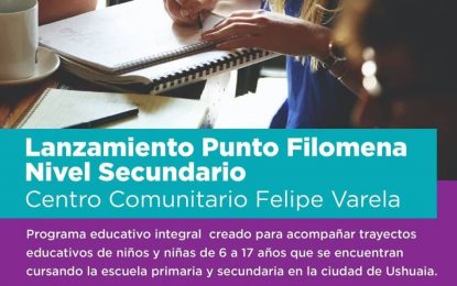 USHUAIA, NUEVO PUNTO DEL PROGRAMA FILOMENA GRASSO EN EL CENTRO COMUNITARIO FELIPE VARELA