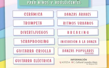 TALLERES CULTURALES EN EL CENTRO CULTURAL ALEM DE RÍO GRANDE