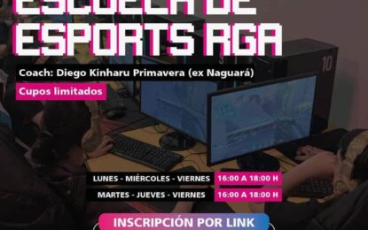 NUEVOS CUPOS PARA SUMARSE A LA ESCUELA DE E-SPORTS RGA