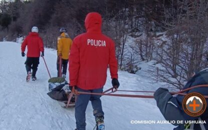 Dos personas lesionadas en la senda del Glaciar, no usaban calzado adecuado para el hielo