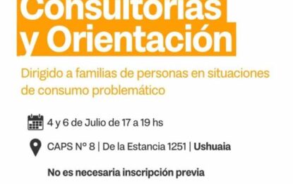 SE REALIZAN ACTIVIDADES DE PREVENCIÓN Y TRATAMIENTO DE CONSUMOS PROBLEMÁTICOS EN EL CAPS 8 DE USHUAIA
