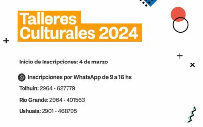 INICIAN LOS TALLERES CULTURALES 2024 QUE SE REALIZARÁN EN TODA LA PROVINCIA
