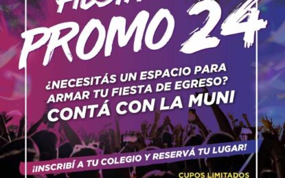 LA MUNICIPALIDAD DE USHUAIA ABRE LAS INSCRIPCIONES AL PROGRAMA “FIESTA DE LA PROMO 24”
